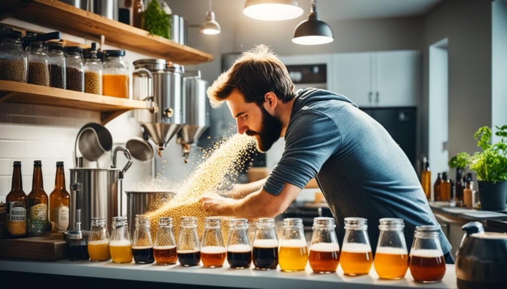 Combining Ingredients for Homemade Beer