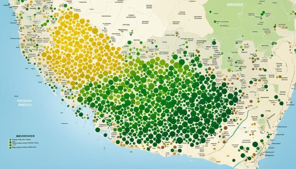 brewery distribution map