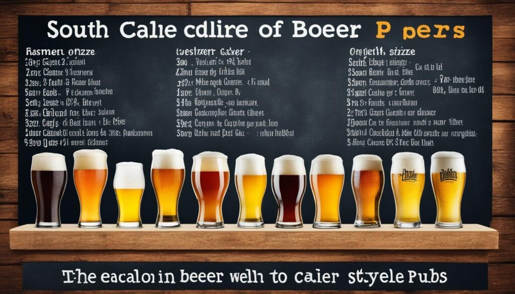 Calorie content of different beer styles